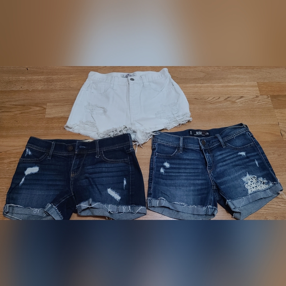 Hollister Sz 0 Jean Shorts Lot